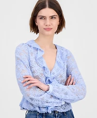 And Now This Women's Ruffled Lace Top, Macy's Exclusive