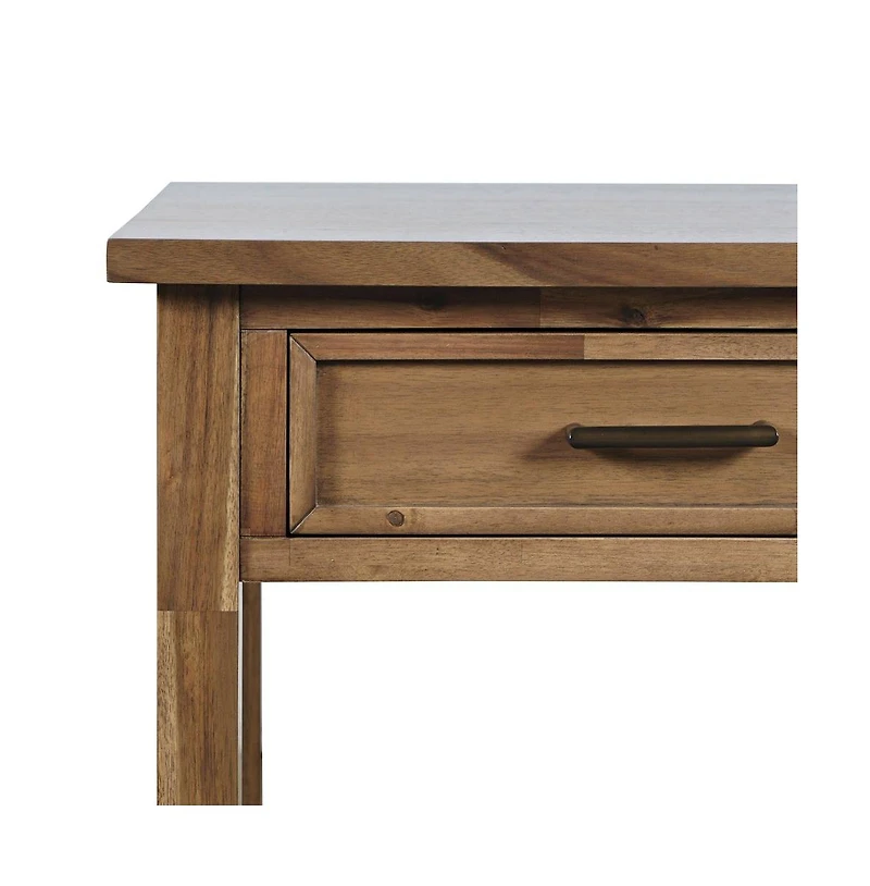 Jofran Claremont Transitional Rustic Wood Square End Table with Storage