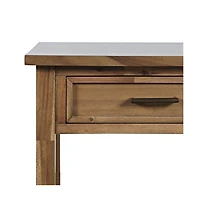 Jofran Claremont Transitional Rustic Wood Square End Table with Storage