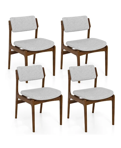 Gymax Modern Padded Dining Chairs Set of w/Padded Seat Tilt Backrest for Dining Room
