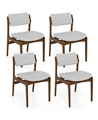 Gymax Modern Padded Dining Chairs Set of w/Padded Seat Tilt Backrest for Dining Room