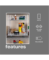 Household Essentials Glidez Steel Pull-Out Storage Organizer, 2 -Tier Design