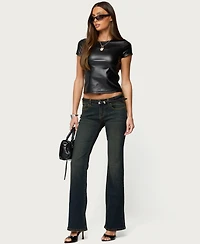 Edikted Women's Raphaela Faux Leather Top