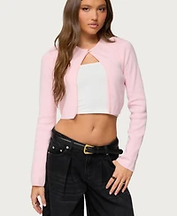 Edikted Womens Jayne Split Front Knit Cardigan