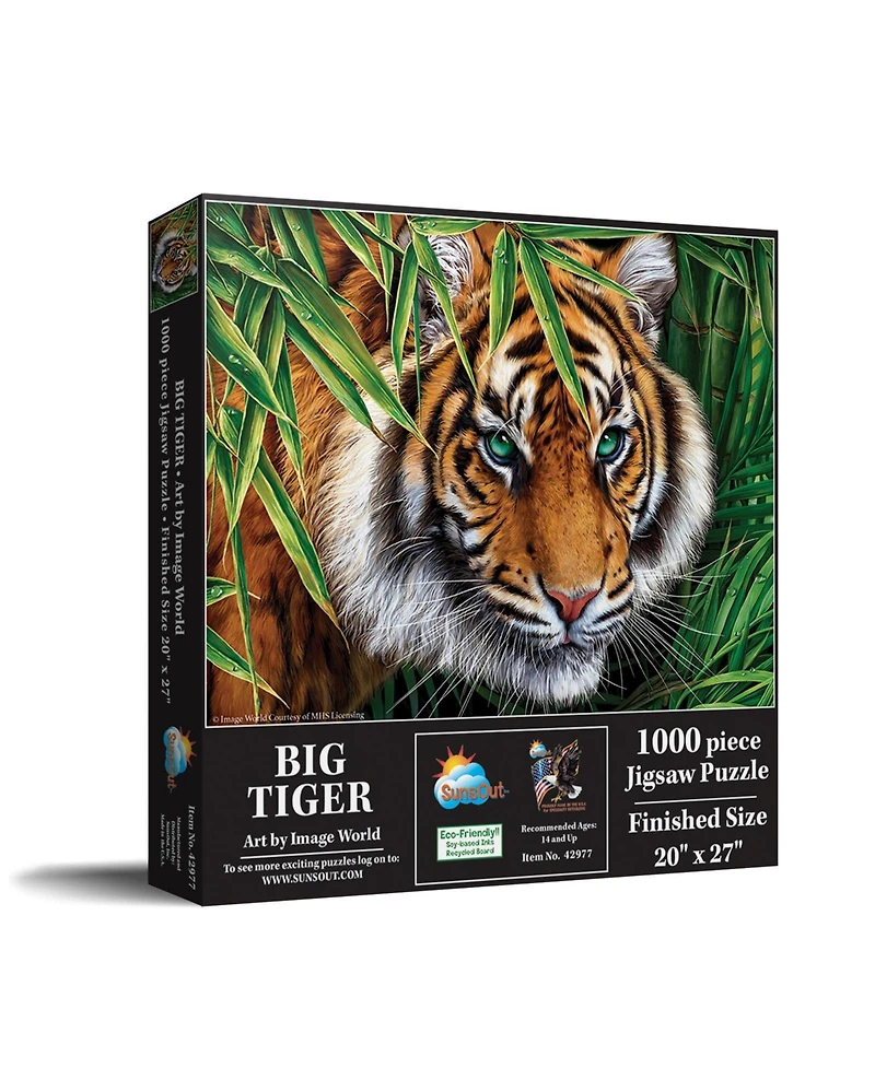 SunsOut Big Tiger 1000 piece Jigsaw Puzzle for Adults