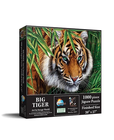 SunsOut Big Tiger 1000 piece Jigsaw Puzzle for Adults