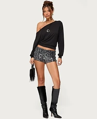 Edikted Women's Nannie Off Shoulder Oversized Top