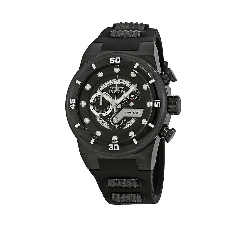 Invicta Men's 24228 S1 Rally Quartz Multifunction Black Dial Watch