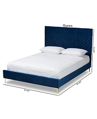 Baxton Studio Fabrico 85.6" Metal Contemporary Queen Platform Bed