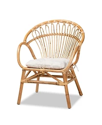 Furniture Benicia 23" Rattan Bohemian Dining Chair