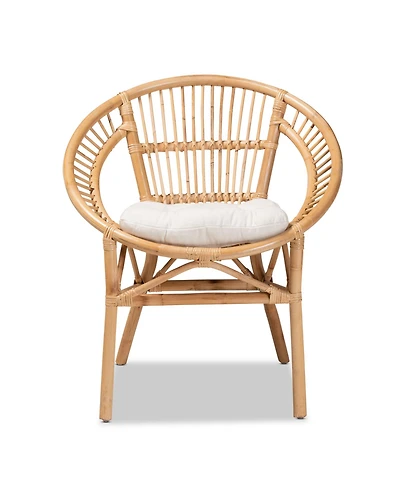 Furniture Adrina 23" Rattan Bohemian Dining Chair