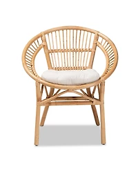 Furniture Adrina 23" Rattan Bohemian Dining Chair