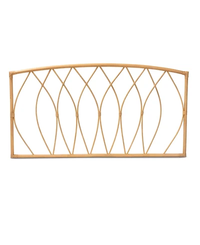 Furniture Halia 2" Rattan Bohemian Queen Wall-mount Headboard