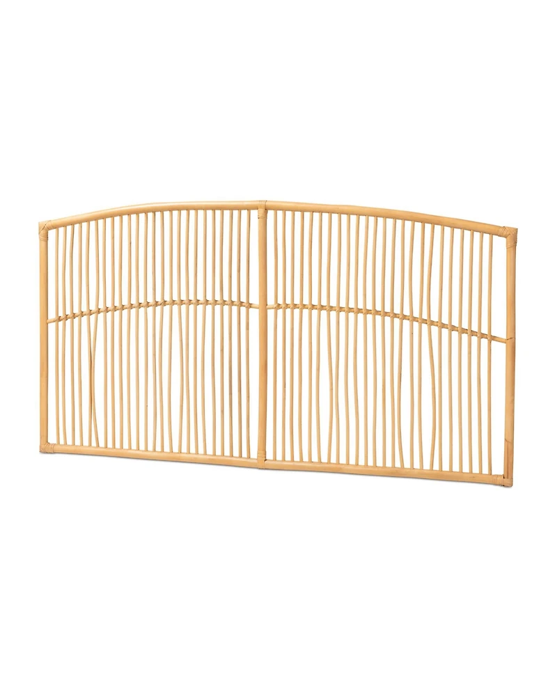 Furniture Malvina 2" Rattan Bohemian Queen Wall-mount Headboard
