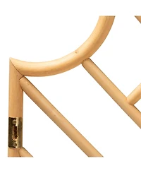 Furniture Giza 63.8" Bohemian Natural Brown Rattan Queen Wall-mount Headboard