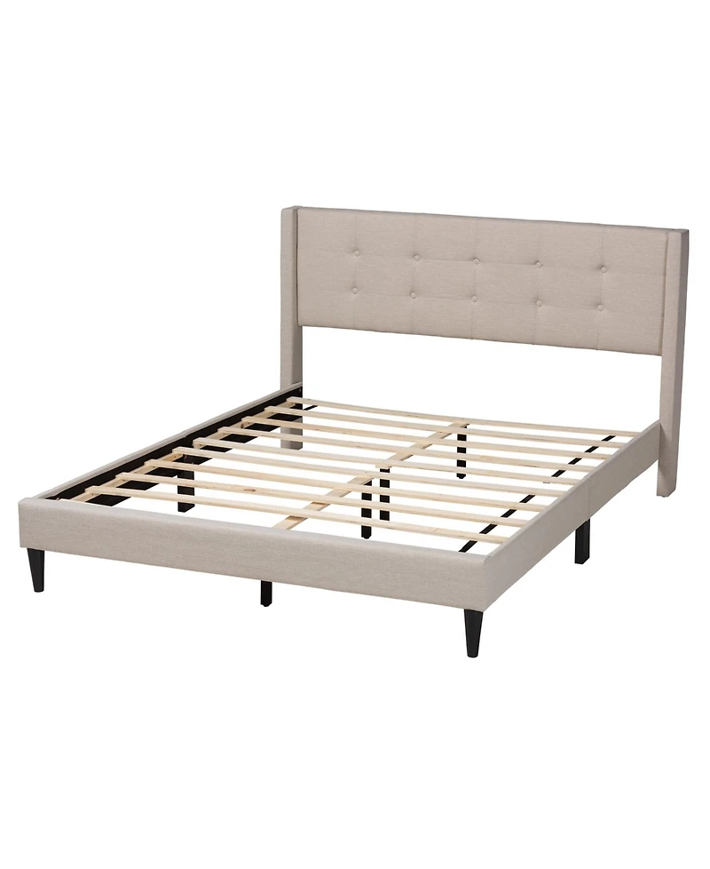 Boxton Studio Casol 88.4" Fabric Mid-Century Queen Platform Bed