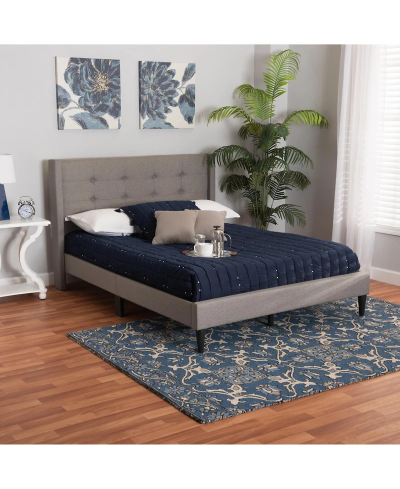 Boxton Studio Casol 88.4" Fabric Mid-Century Queen Platform Bed