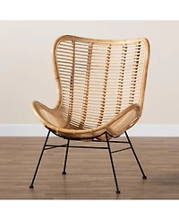 Furniture Colorado 32.3" Rattan Bohemian Accent Chair