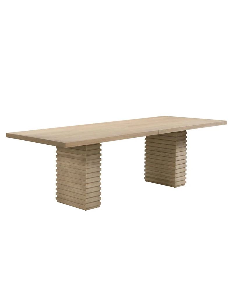 Streamdale Furniture Solid Wood Dining Table with Industrial Design