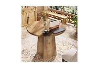 Tribesigns 31.5-Inch Round Dining Room Table for 2-4, Farmhouse Small Kitchen Dinner Table, Rustic Brown