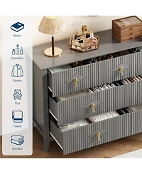 gaomon 54"W 7-Drawer Modern Wood Chest with Metal Handles, Bedroom Storage Cabinet Dresser