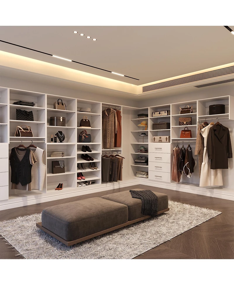 Lovmor Mdf Wood Shelf Tall Hanging Closet Unit
