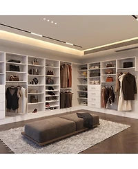 Lovmor Mdf Wood Shelf Tall Hanging Closet Unit