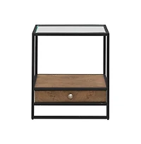 Liberty Furniture Bedford Drawer End Table for Living Room - Weathered Oak