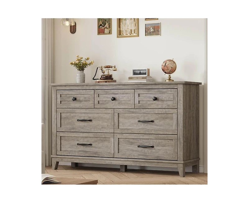 gaomon 54" Wide Drawer Dresser with Storage Freestanding