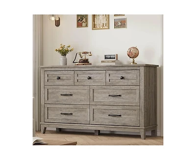 gaomon 54" Wide Drawer Dresser with Storage Freestanding