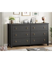 gaomon 6 Drawer Dresser for Bedroom, 47 in Wide Dresser, Chest of Drawers