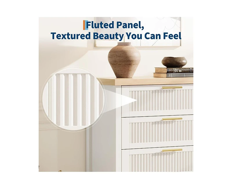 gaomon Fluted Dresser for Bedroom