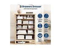 Gaomon Fluted Dresser for Bedroom with Drawers