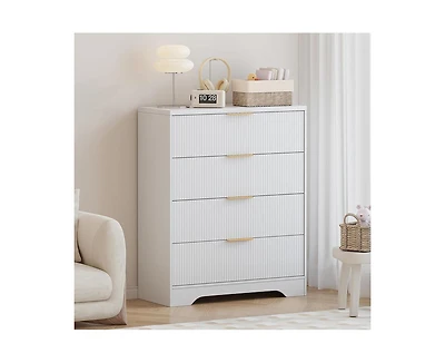 gaomon Fluted 5 Drawer Dresser for Bedroom