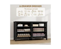 gaomon 6 Dresser for Bedroom, 47.2" Wide Dresser