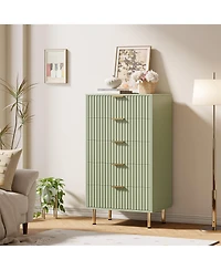Gaomon Fluted Drawer Storage Dresser