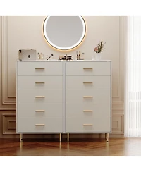 gaomon 5 Drawer Dresser, Tall Narrow Chest of Drawers