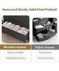 gaomon Tall Multi-Drawer Wooden Bedroom Dresser Freestanding Storage Organizer