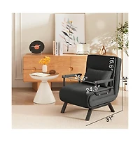 Cesicia Convertible Sofa for Adults Folding Futon Bed with Adjustable Backrest Small Spaces & Office