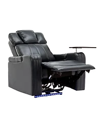 Streamdale Furniture Pu Leather Power Recliner w/ Cooling Cup Holder Bluetooth & Usb