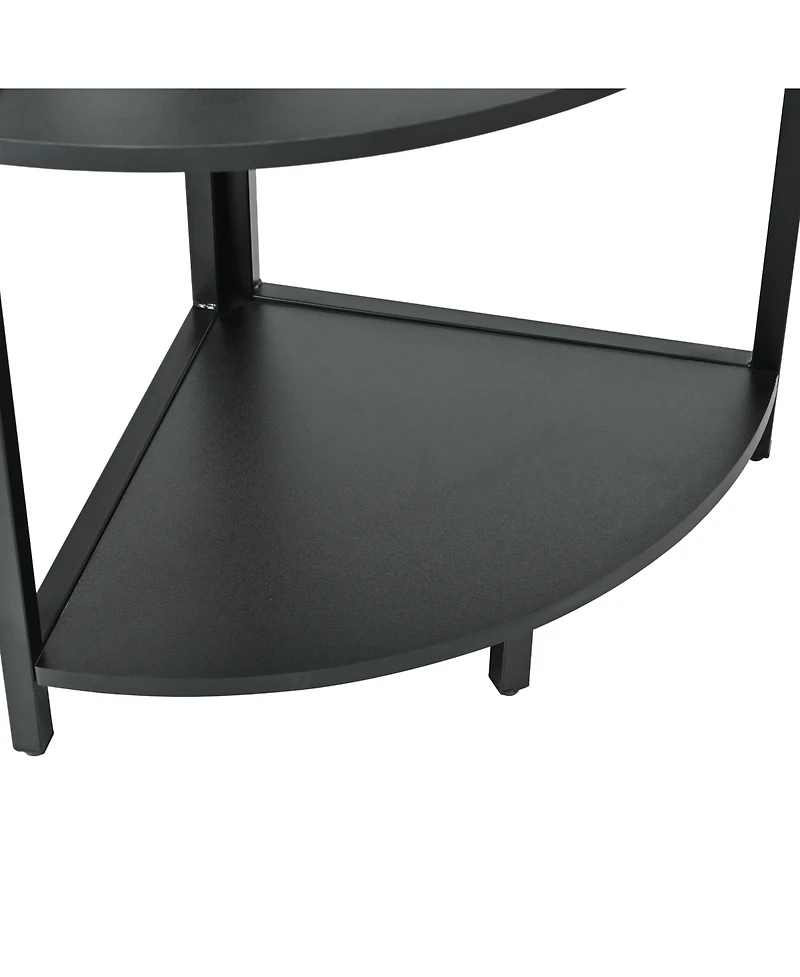 Streamdale Furniture 5-Tier Corner Shelf with Led Light & Usb, Glass Holder, Tall Corner Bookshelf