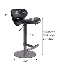 Streamdale Furniture Black Titanium Swivel Bar Stool (1pc)