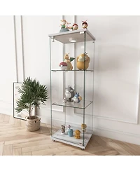 Streamdale Furniture Led Glass Display Cabinet - White