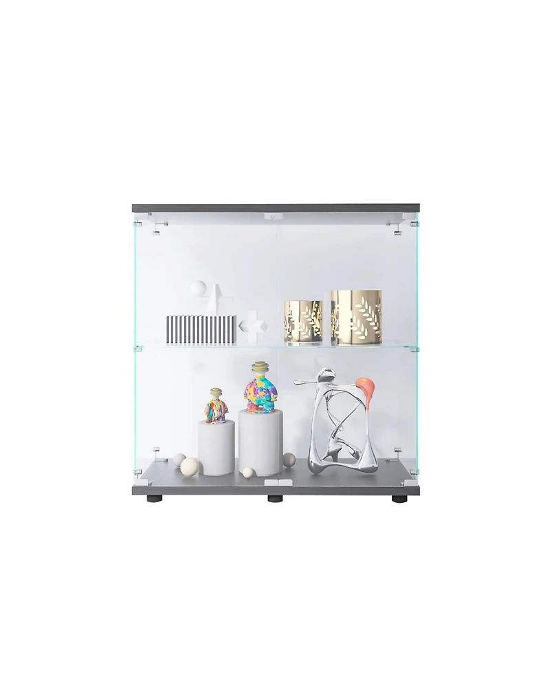 Streamdale Furniture Glass Display Cabinet with Lock & Doors