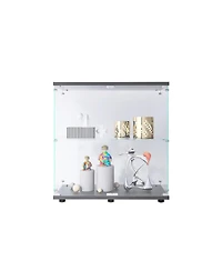 Streamdale Furniture Glass Display Cabinet with Lock & Doors