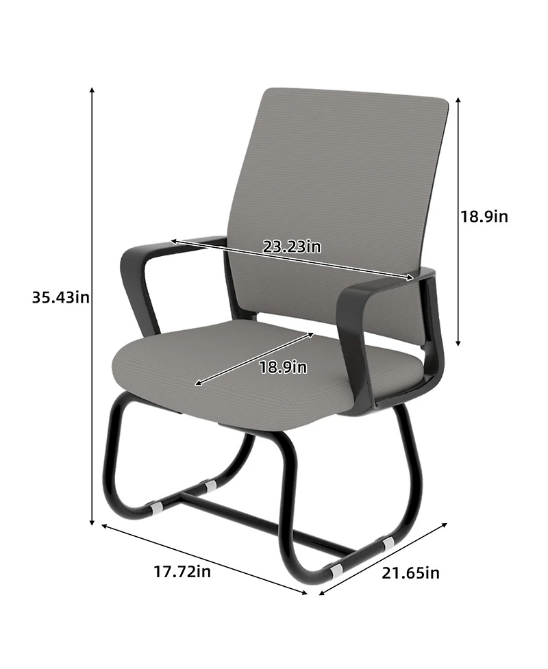 Streamdale Furniture Minimalist Modern Office Chair - Metal Frame Soft Home/Office