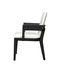 Streamdale Furniture Wood & Pu Leather Upholstered Dining Chairs Set of 2