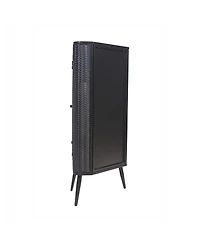 Streamdale Furniture 3-Tier Corner Cabinet with Glass Doors