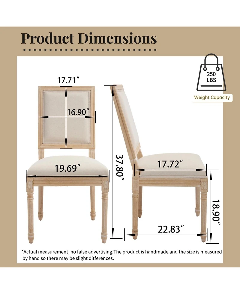 Streamdale Furniture Streamdale French Country Upholstered Dining Chairs - Set of 2