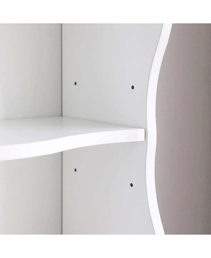 Streamdale Furniture Wavy 8-Layer Adjustable Bookshelf